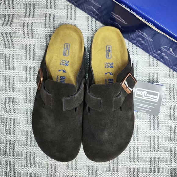 Outdoor 🎱Birkenstock 🎱Boston Narrow Fit - Mocha Suede - Picture 1 of 6